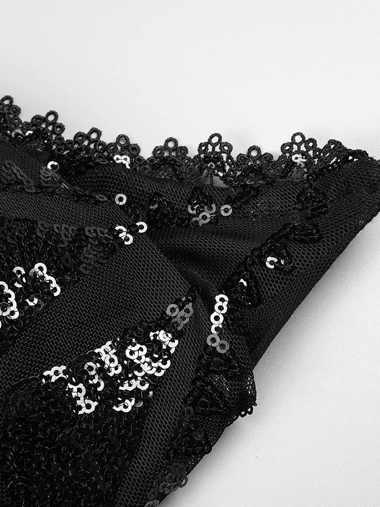 Sequin Bodysuit with Feathers - Bodysuit - DYAVOR®