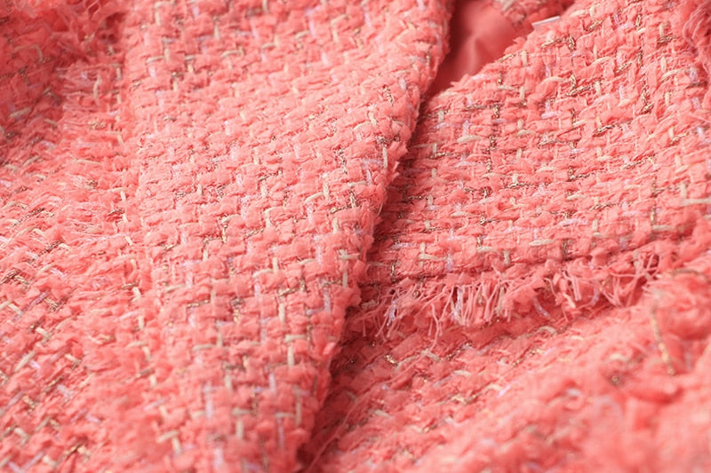 Tweed Double - breasted Short Dress -  - DYAVOR®