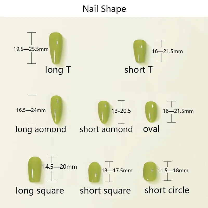 10 pcs Handmade Fake Nails Detachabled False Nails Tips Reusable Press On Nails Coffin Manicure Art -  - DYAVOR®