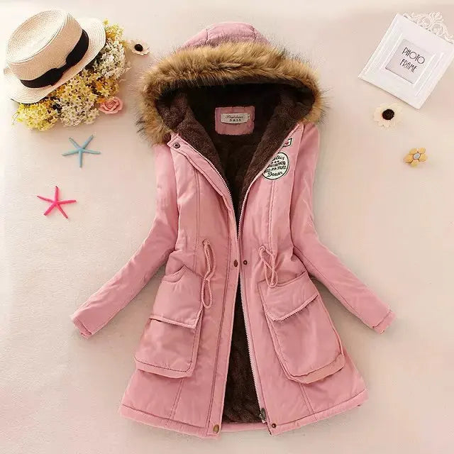 Hilde | warm lined winter jacket with hood for women - - DYAVOR®