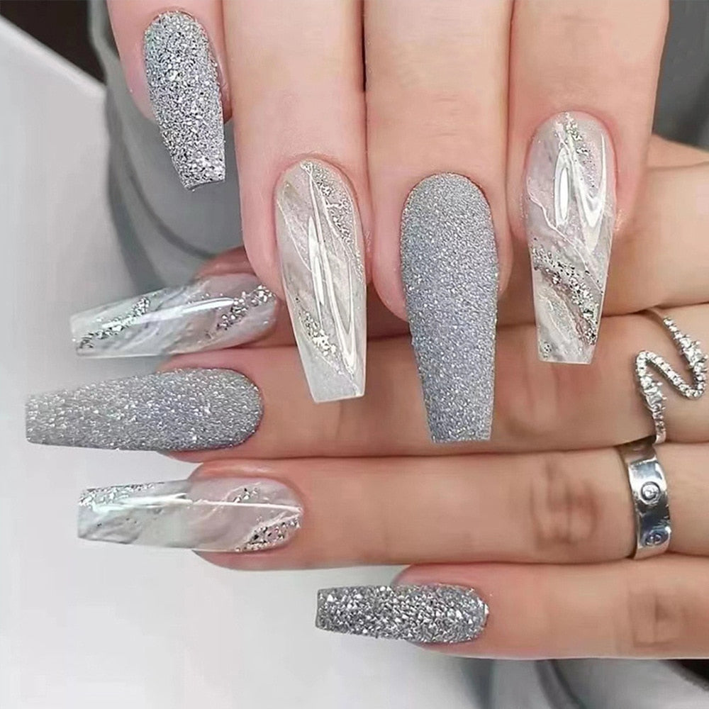 Baddie Long Press On Nails