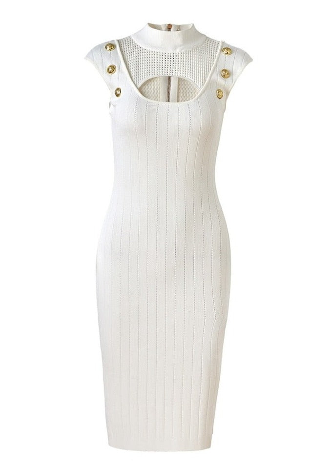 White Bandage Midi Dress - - DYAVOR®