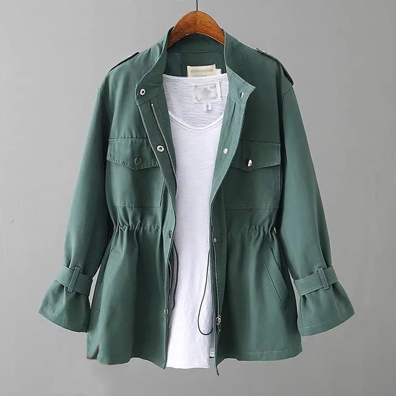 Lenja - plain jacket with drawstring for women - - DYAVOR®