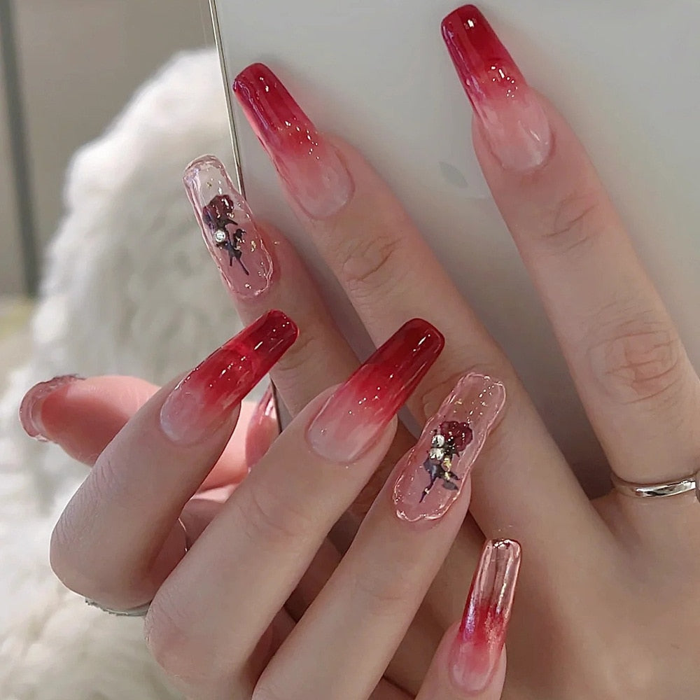 Clear Sparkly Press On Nails