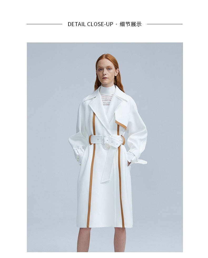Autumn White Trench Coat - Trench Coat - DYAVOR®