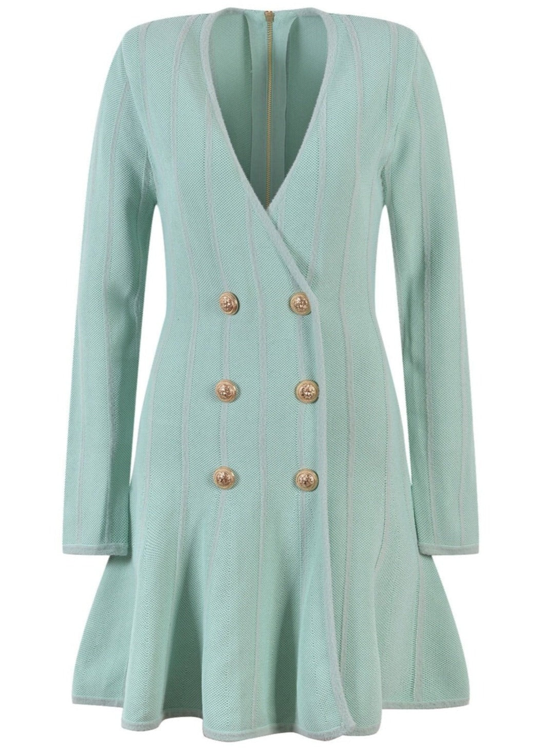 Mint V-neck Mini Dress - dress - DYAVOR®