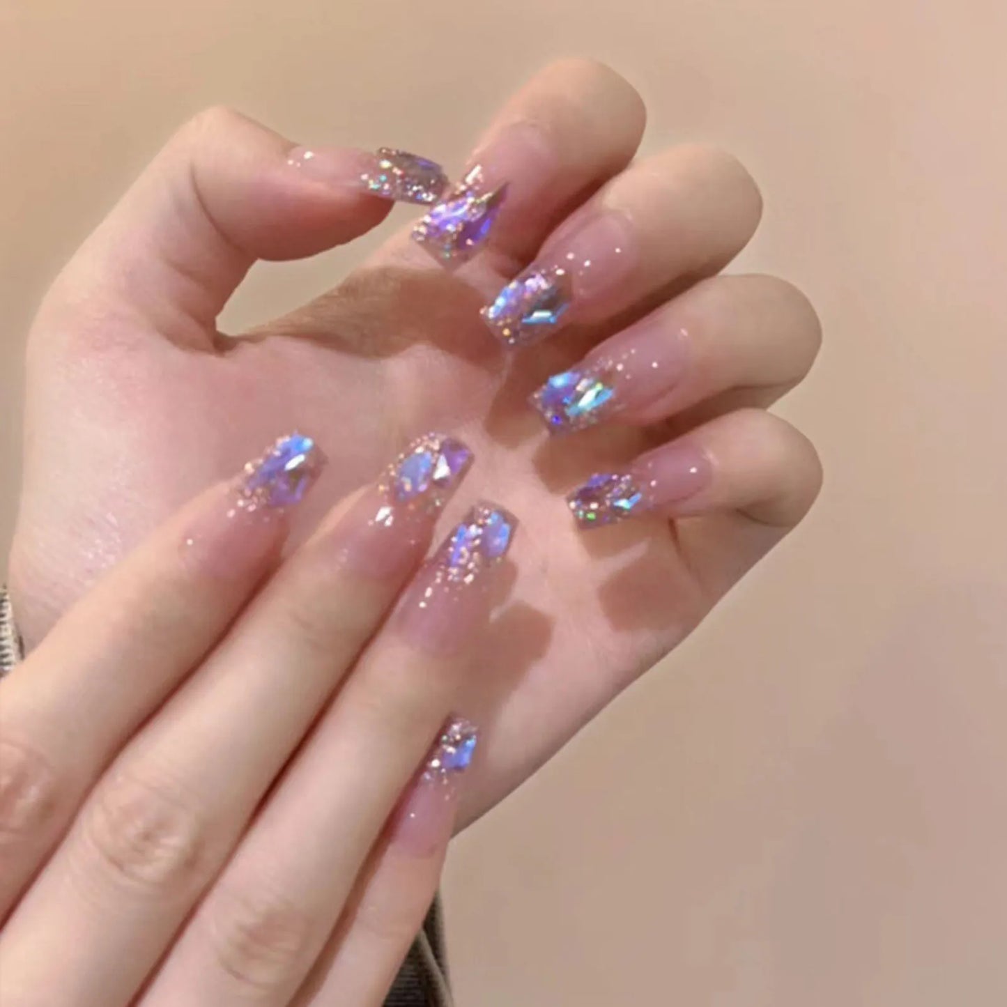 Autumn French False Nails with Butterfly Pearl Decor Bride Fake Nail Wearable Press on Nails Coffin Ballet Nail Tips for Girls - - DYAVOR®
