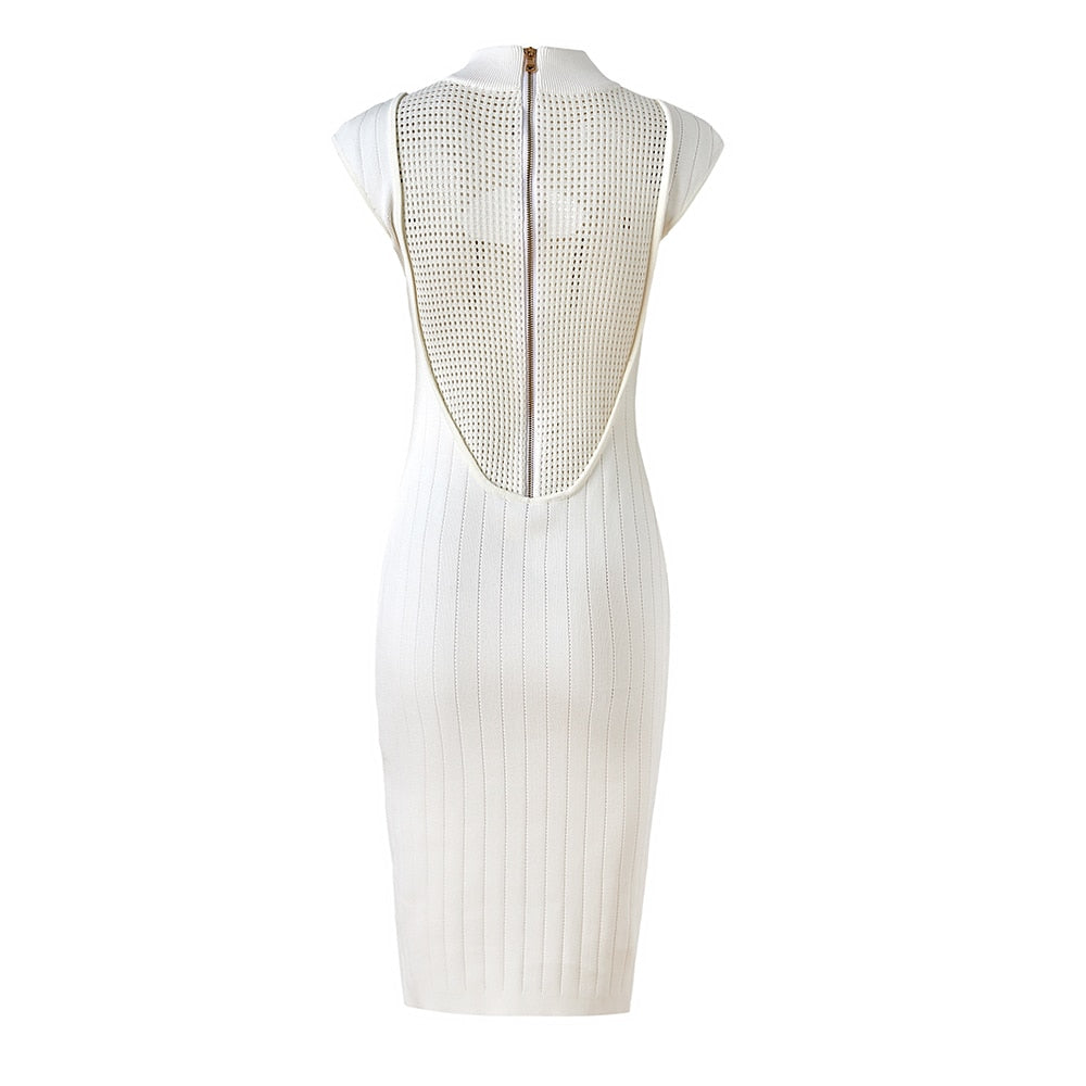 White Bandage Midi Dress - - DYAVOR®