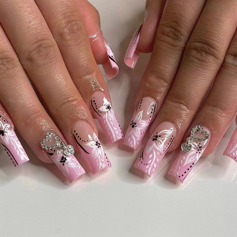 Baddie Long Press On Nails