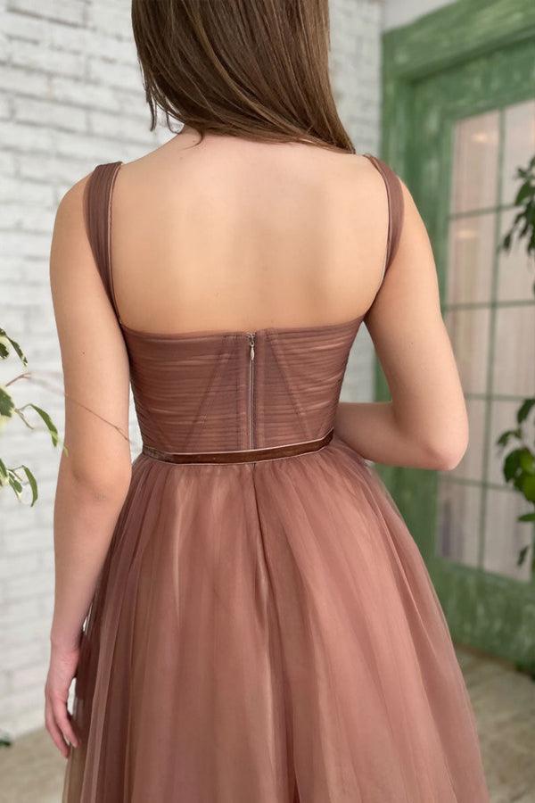 Lyra | Simple A-line Tea Length Tulle Short Prom Dress Homecoming Dress - Prom Dress - DYAVOR®