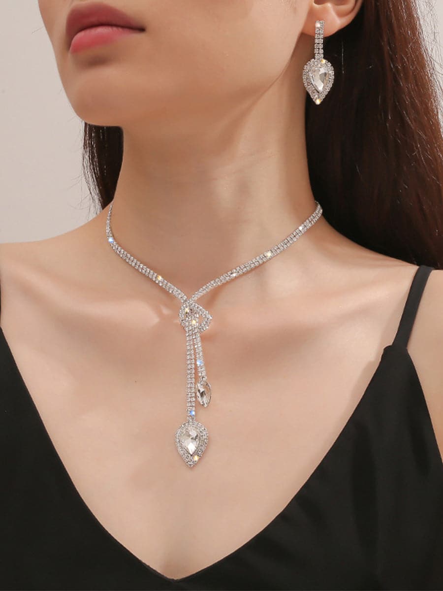 Simple Water Drop Banquet Jewelry Set MSE00127 - Jewelry Set - DYAVOR®