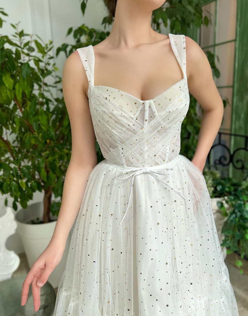 Amie | Straps Short Tulle White Homecoming Dress - Prom Dress - DYAVOR®