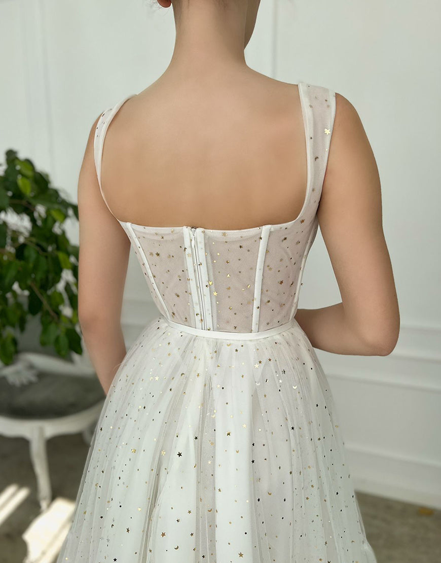 Amie | Straps Short Tulle White Homecoming Dress - Prom Dress - DYAVOR®