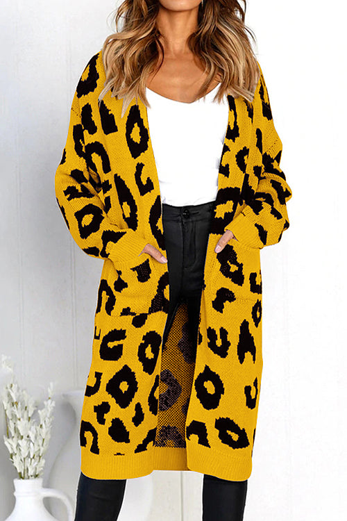 Chancery Leopard Print Knit Sweater Coat - 8 Colors - Top - DYAVOR®