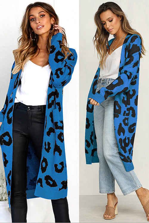 Chancery Leopard Print Knit Sweater Coat - 8 Colors - Top - DYAVOR®