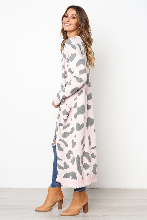 Chancery Leopard Print Knit Sweater Coat - 8 Colors - Top - DYAVOR®