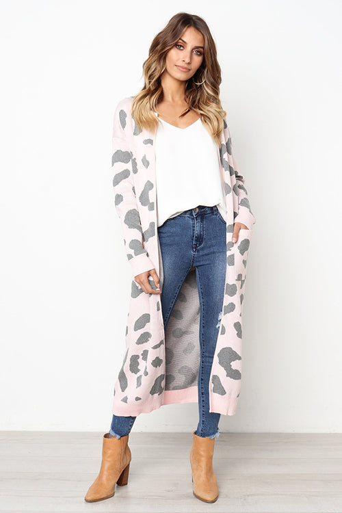 Chancery Leopard Print Knit Sweater Coat - 8 Colors - Top - DYAVOR®