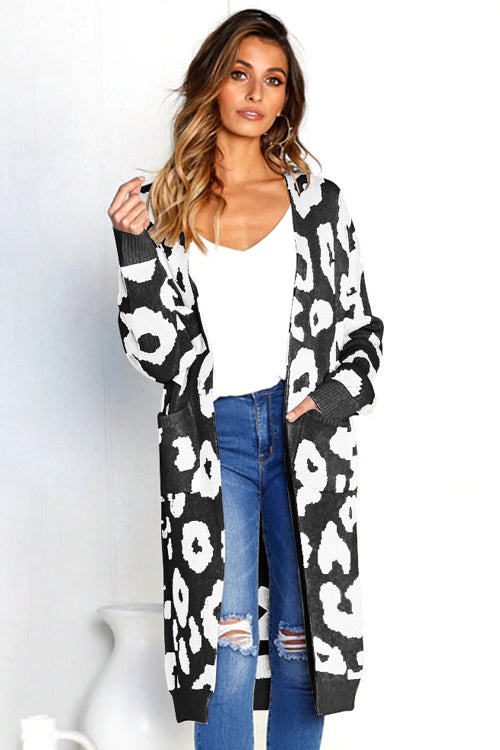 Chancery Leopard Print Knit Sweater Coat - 8 Colors - Top - DYAVOR®