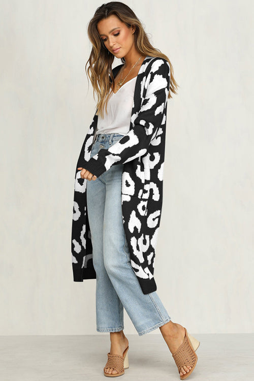 Chancery Leopard Print Knit Sweater Coat - 8 Colors - Top - DYAVOR®