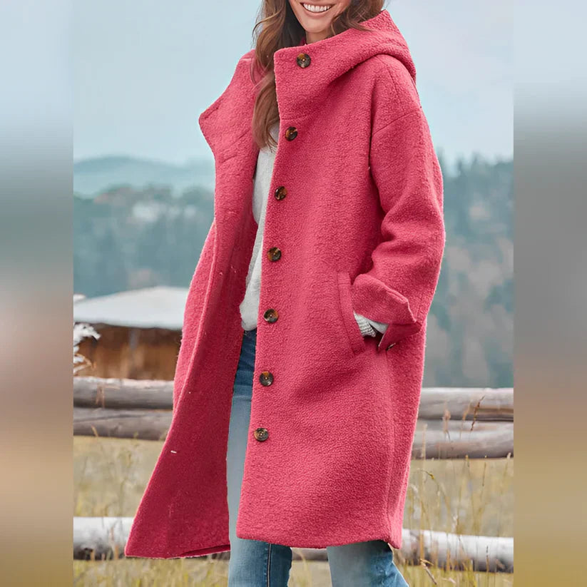 Frannie - long hooded coat - - DYAVOR®