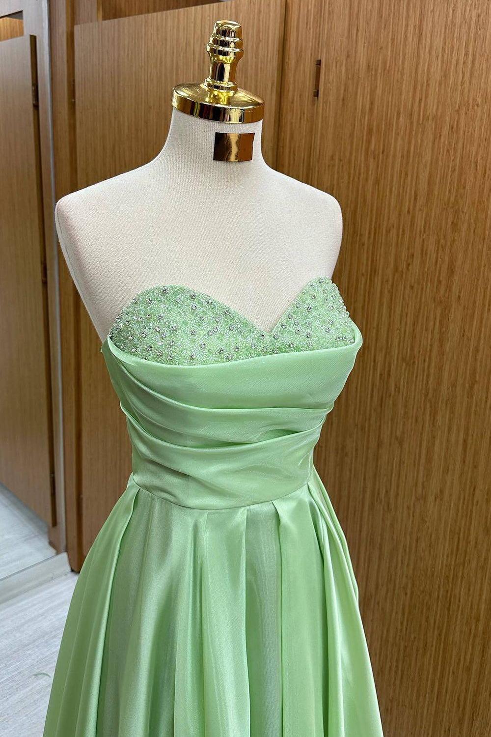 Green Sweetheart Long Sequined Prom Dress - Prom Dress - DYAVOR®