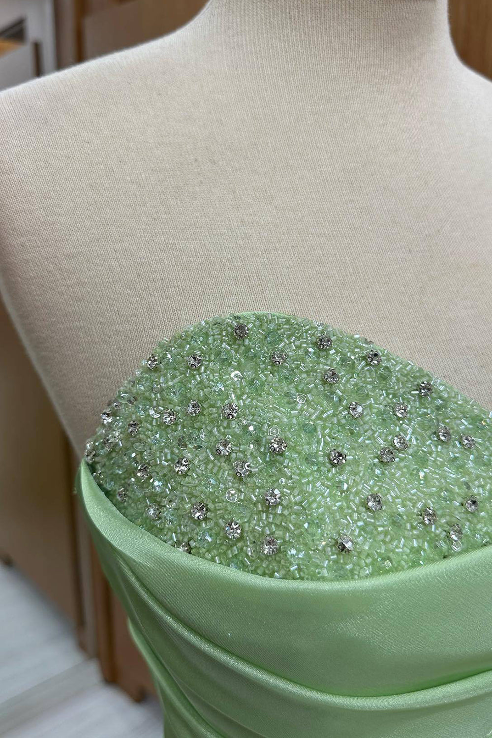 Green Sweetheart Long Sequined Prom Dress - Prom Dress - DYAVOR®