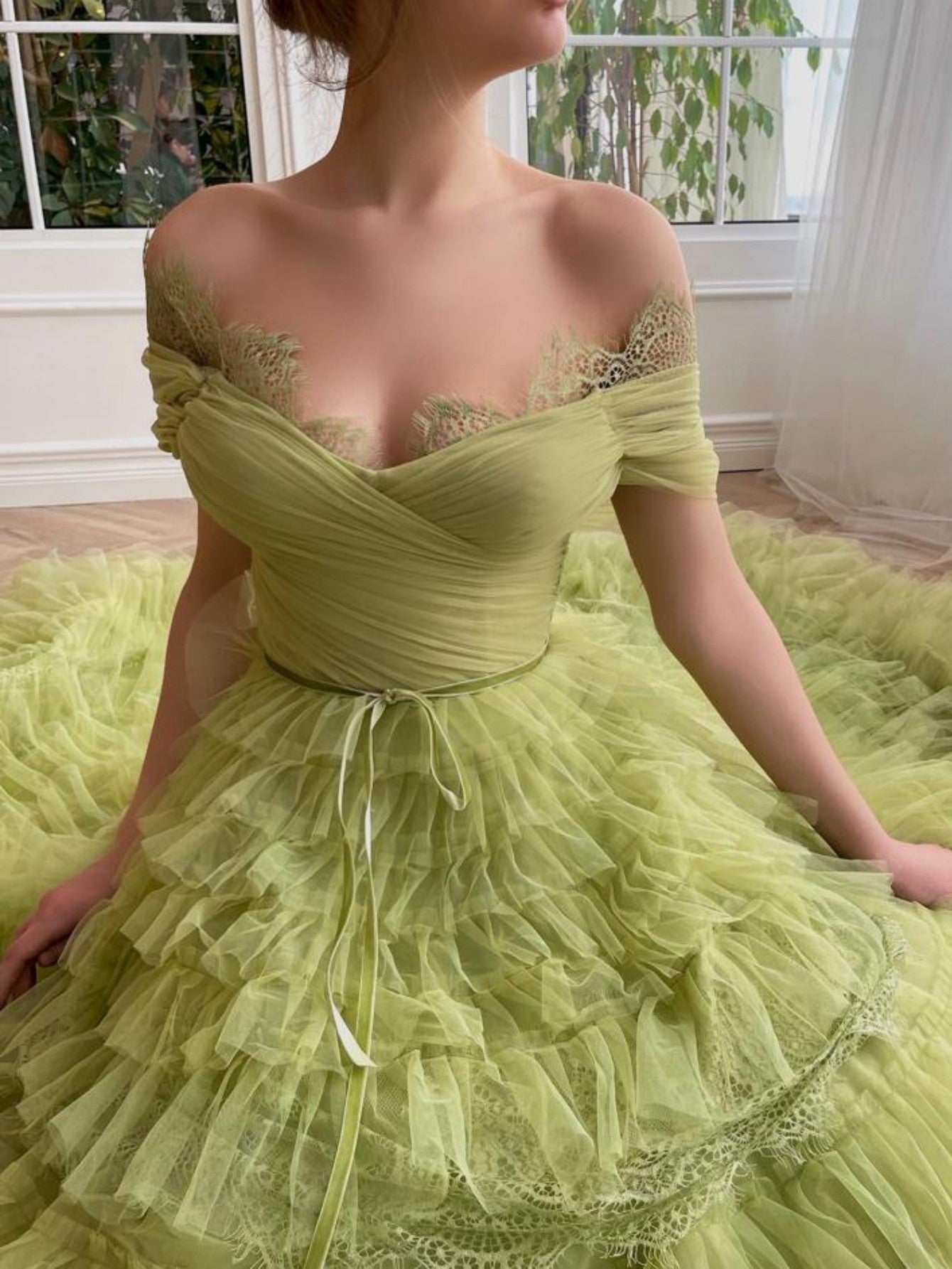 Sylvie |A Line Off the Shoulder Tulle Prom Dress - prom dress - DYAVOR®