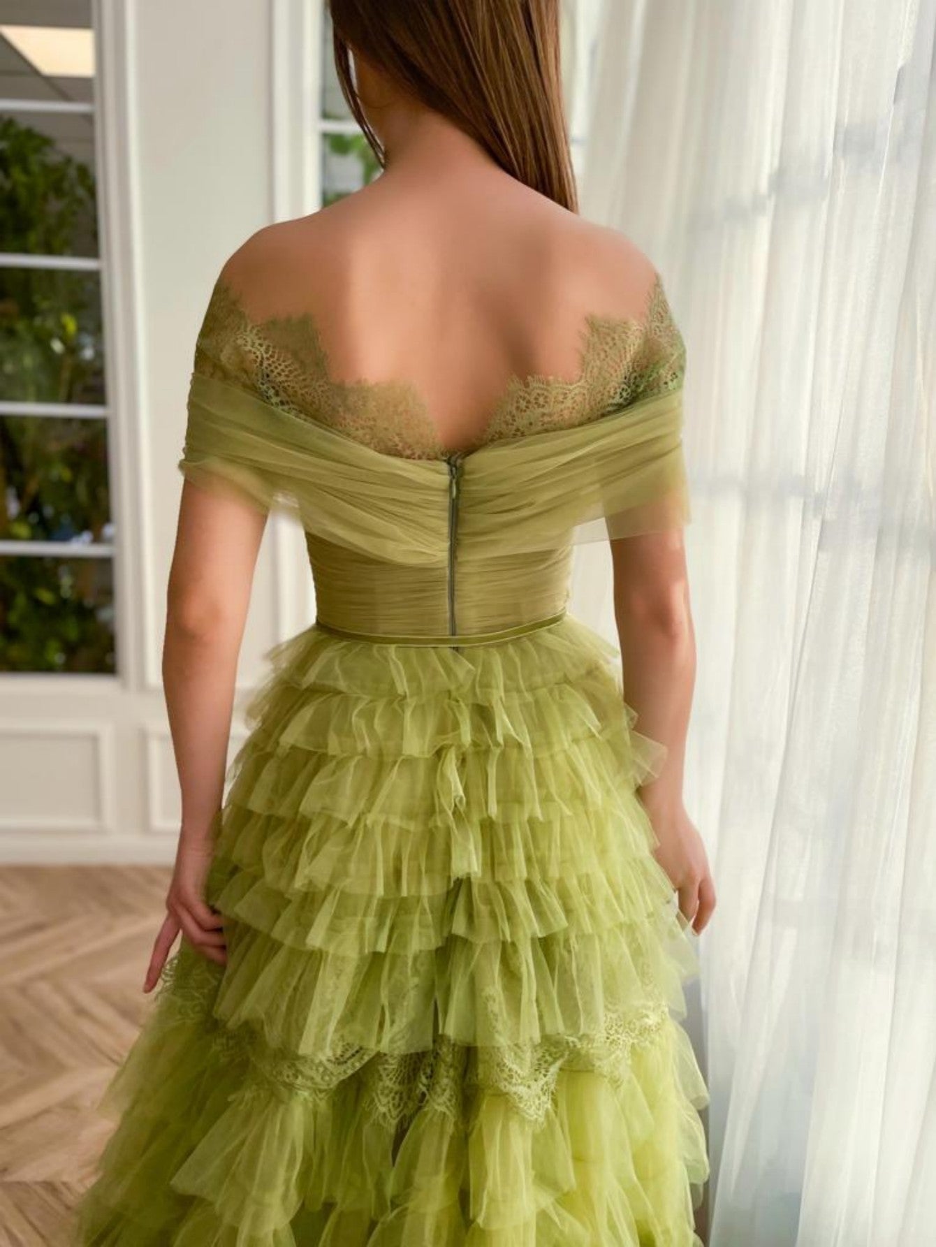 Sylvie |A Line Off the Shoulder Tulle Prom Dress - prom dress - DYAVOR®