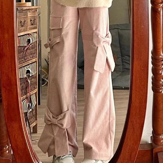 Birgit - Vintage corduroy pants with bow and high waist. - 07/112024 3 - DYAVOR®