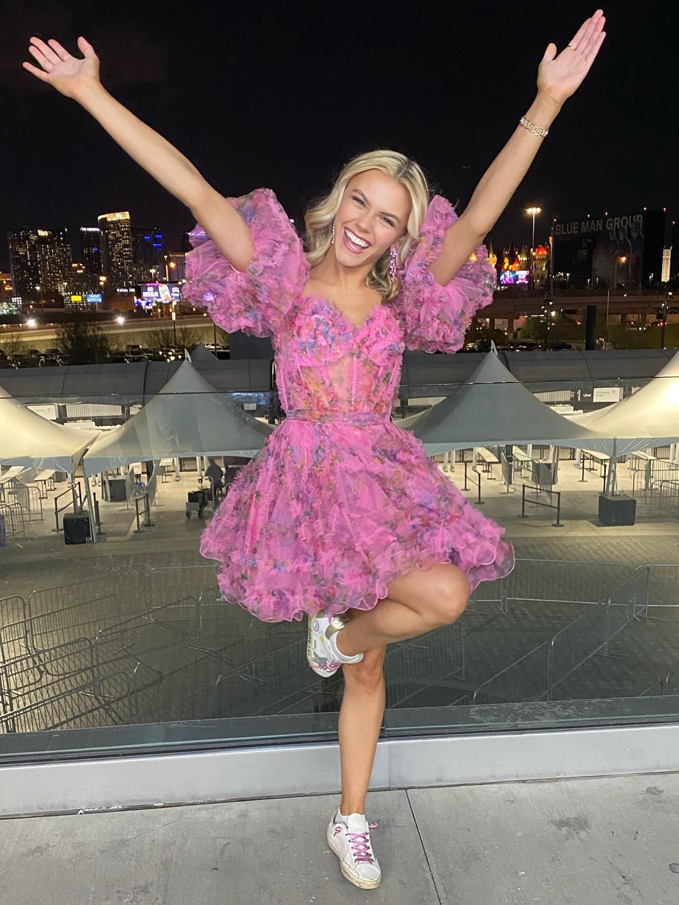 Ivana | Pink A Line Off the Shoulder Floral Printed Homecoming Dress - Homecoming Dress - DYAVOR®