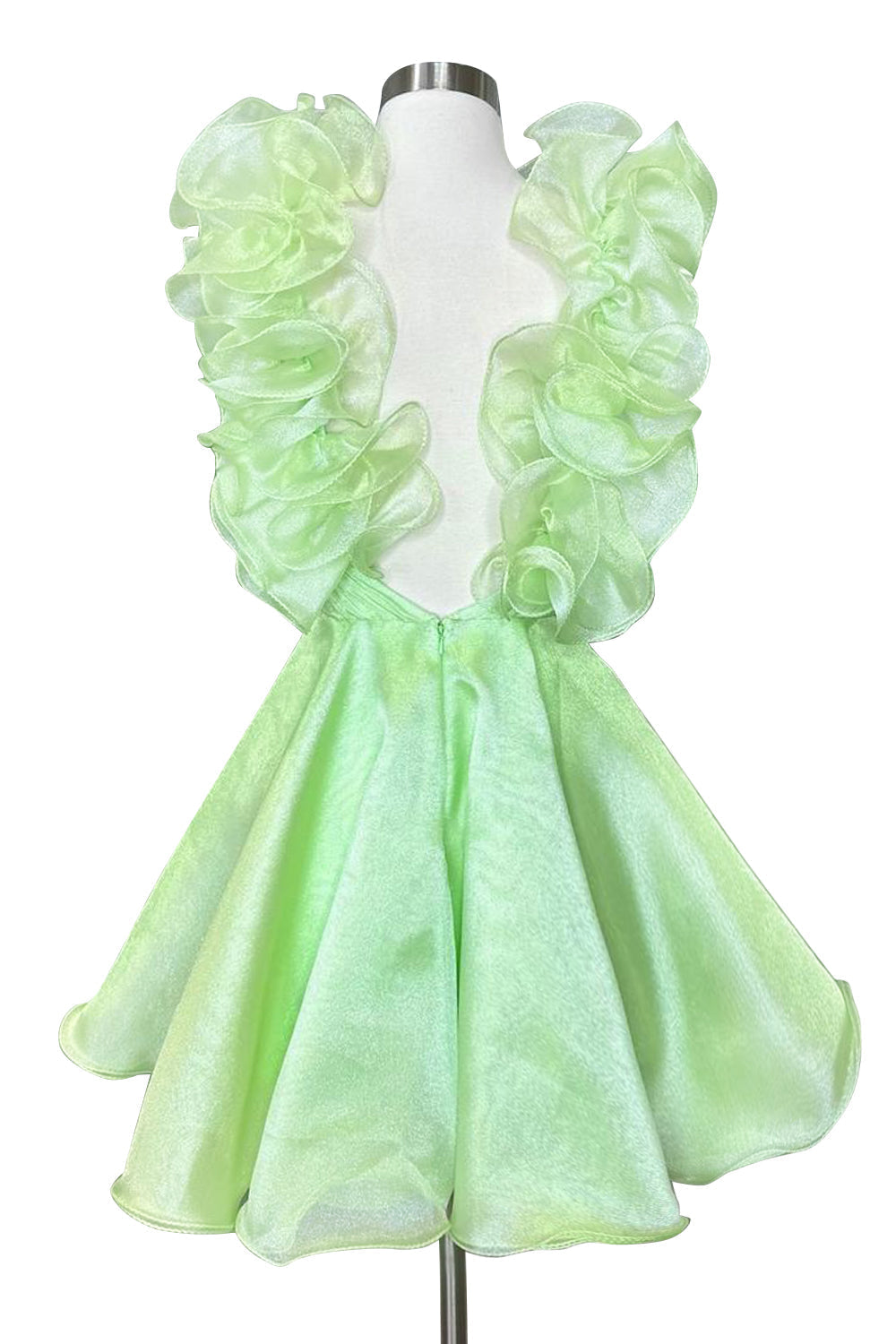 Nerissa |A Line Organza V Neck Homecoming Dress - Homecoming Dress - DYAVOR®