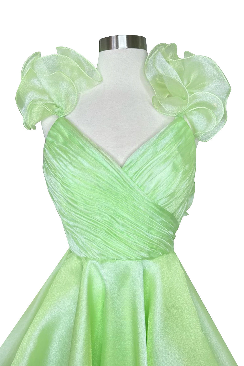 Nerissa |A Line Organza V Neck Homecoming Dress - Homecoming Dress - DYAVOR®