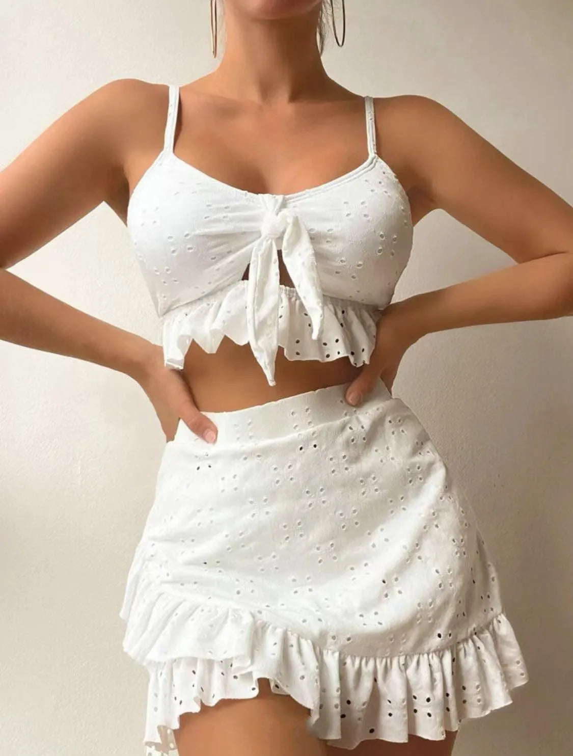 Women's Swim Set - Regine Collection - Ruffles, Polyester, Comfortable - Perfect for Spring and Summer - - DYAVOR®