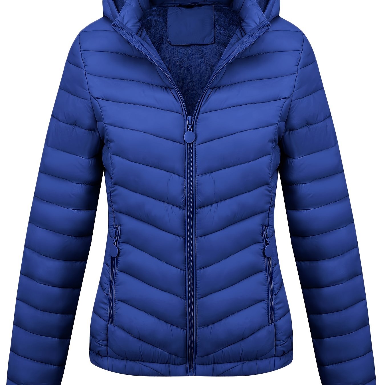 Fien | zippered hoodie puffy jacket with slanted pockets - 07/112024 1 - DYAVOR®