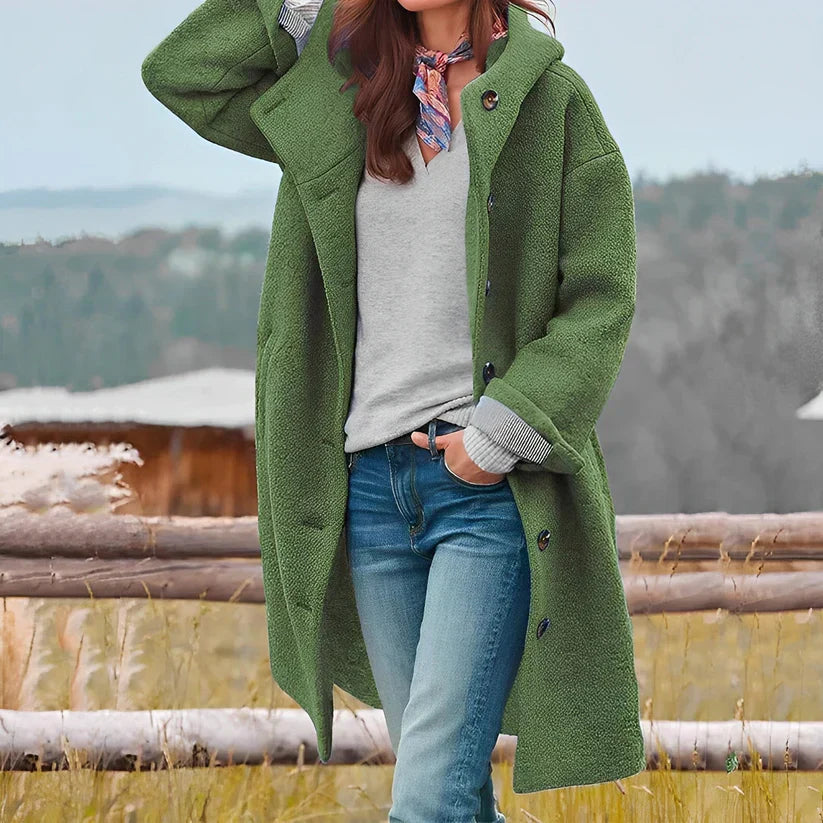 Frannie - long hooded coat - - DYAVOR®