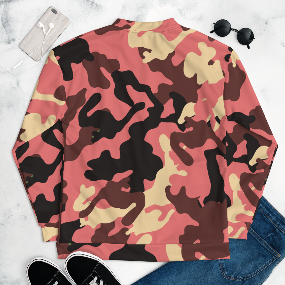 Camo Pink Unisex Bomber Jacket - Unisex Bomber Jacket - DYAVOR®