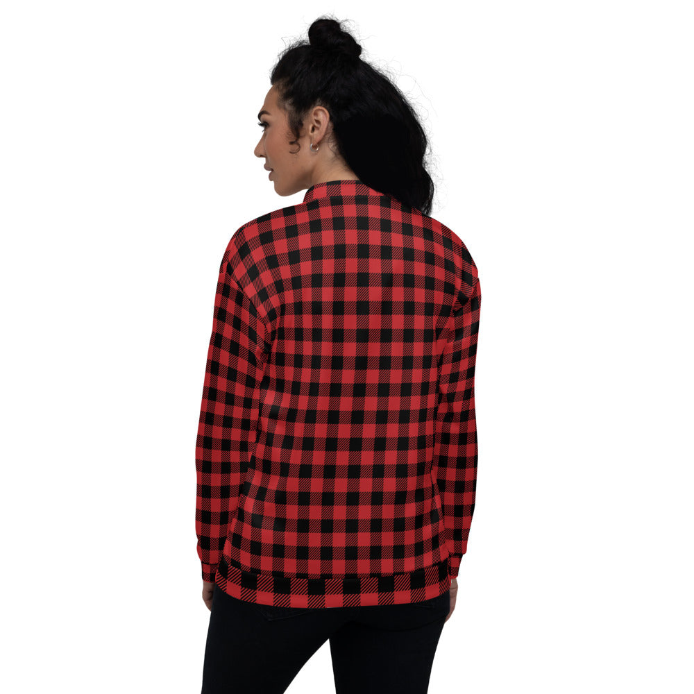 Buffalo-Plaid Unisex Bomber Jacket - Coats & Jackets - DYAVOR®