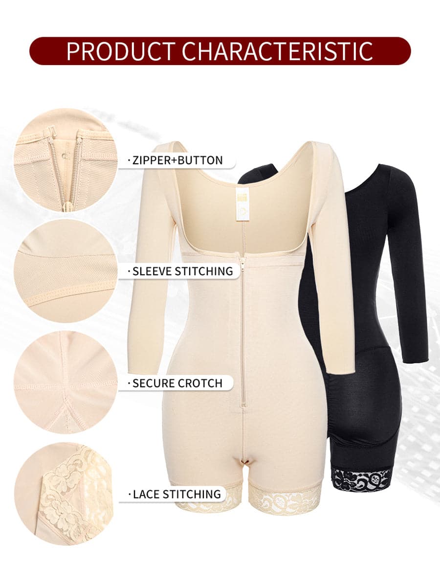 Long Sleeve Tummy Control Body Shaper MSS10018 - Bodysuit - DYAVOR®
