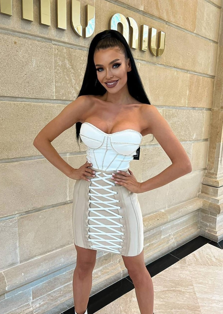 Strapless Corset-style Bandage Dress - - DYAVOR®