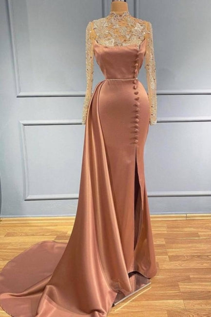 Beautiful evening dresses long with lace sleeves - Prom Dresses - DYAVOR®