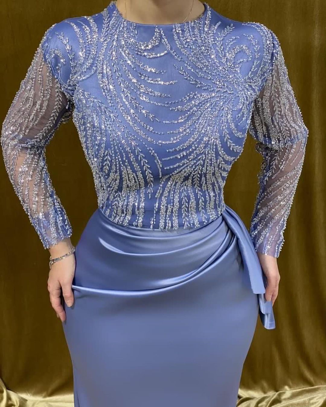 Beautiful Long Mermaid Satin Prom Dress With Beading - Prom Dresses - DYAVOR®