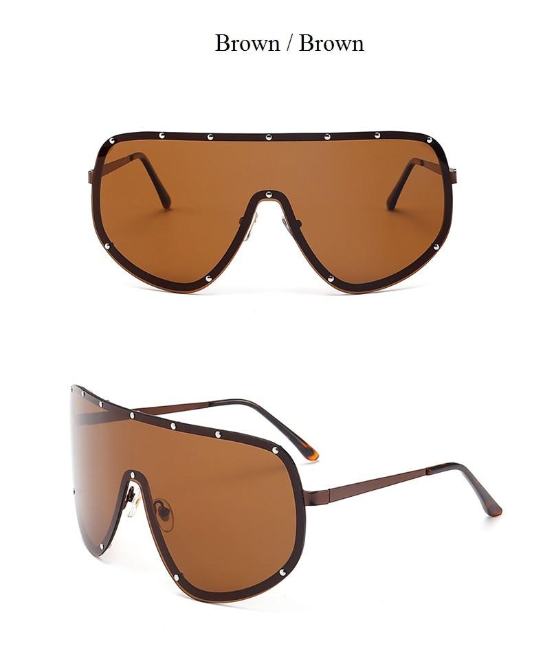 Black Shield Polarized Designer Rimless One Piece Sunglasses for Women - Women Sunglasses - DYAVOR®