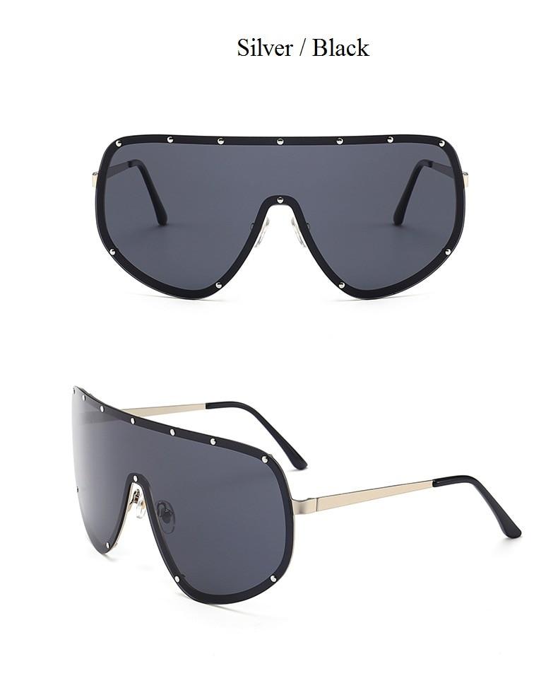 Black Shield Polarized Designer Rimless One Piece Sunglasses for Women - Women Sunglasses - DYAVOR®