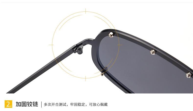 Black Shield Polarized Designer Rimless One Piece Sunglasses for Women - Women Sunglasses - DYAVOR®