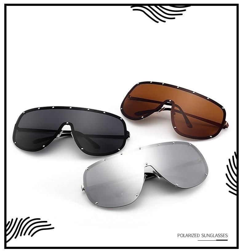 Black Shield Polarized Designer Rimless One Piece Sunglasses for Women - Women Sunglasses - DYAVOR®