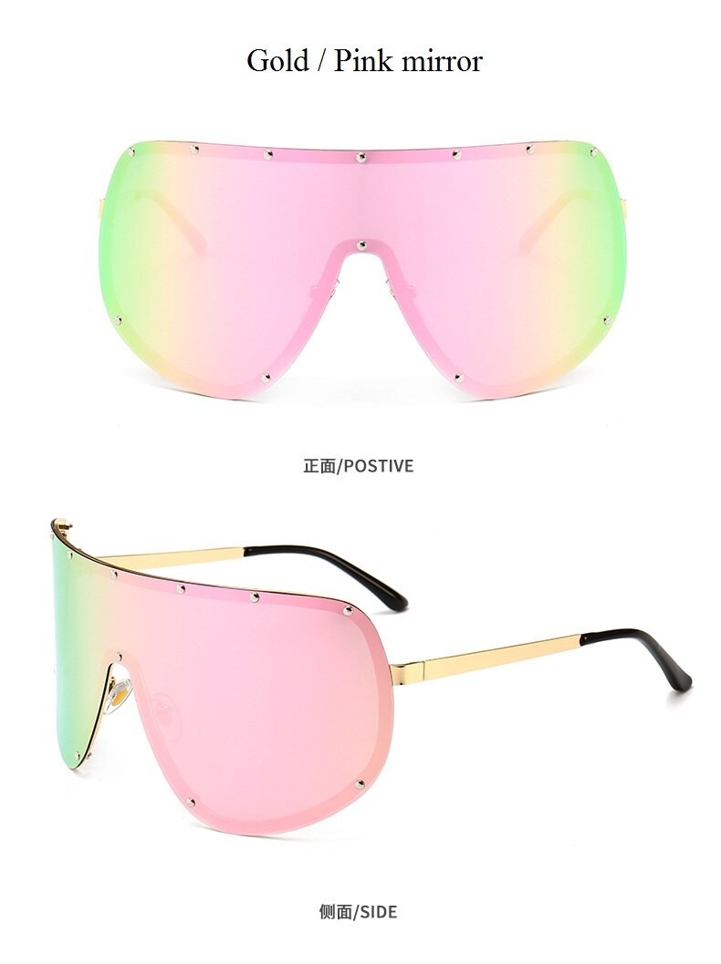 Black Shield Polarized Designer Rimless One Piece Sunglasses for Women - Women Sunglasses - DYAVOR®