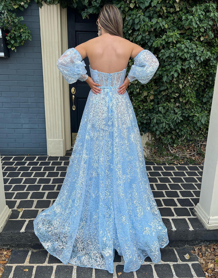 Raya |A-Line Sweetheart Lace Prom Dress with Sleeves - Prom Dress - DYAVOR®
