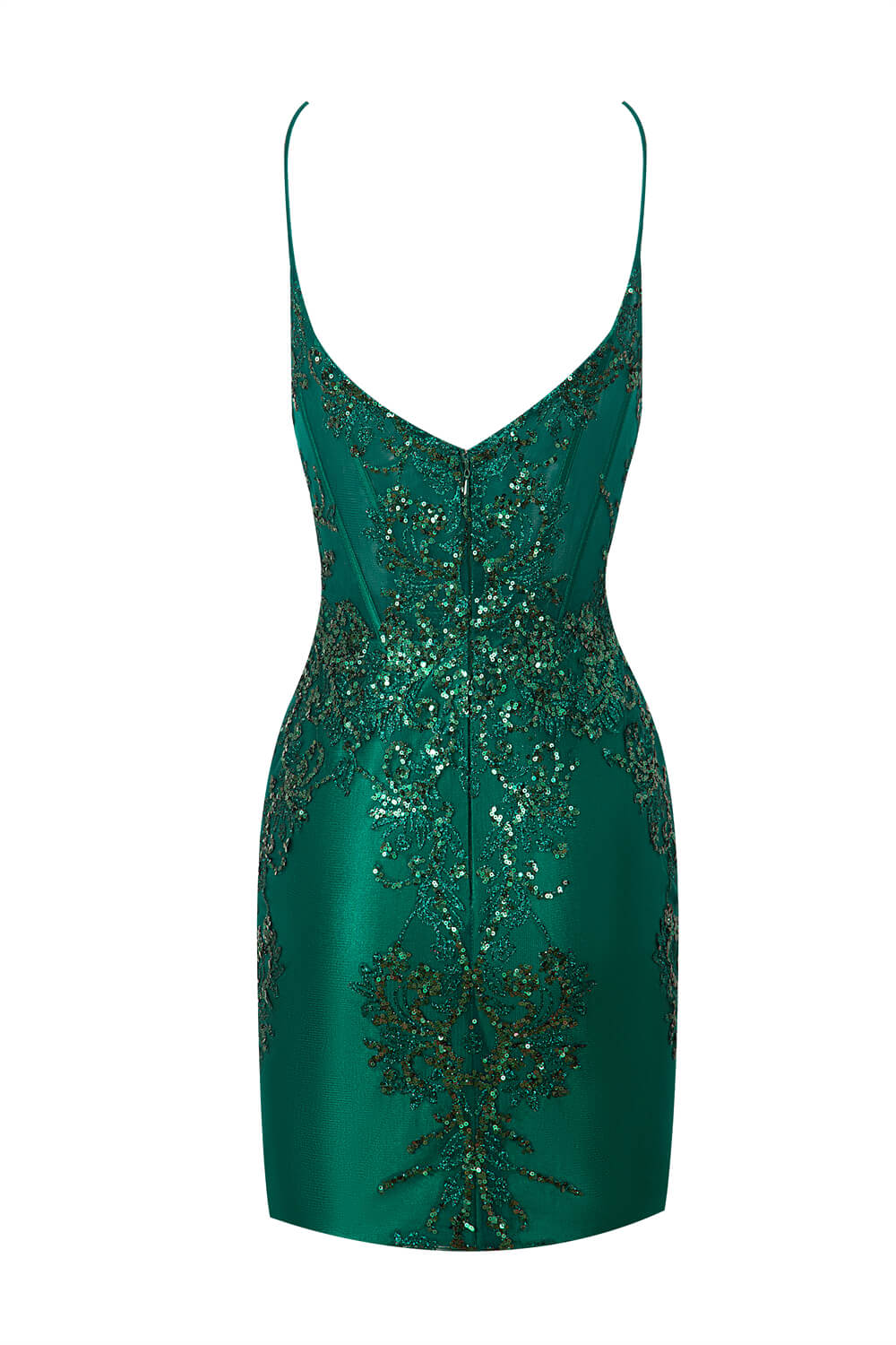 Lacey | Sheer Corset Short Sequin Prom Dress - Cocktail Dress - DYAVOR®