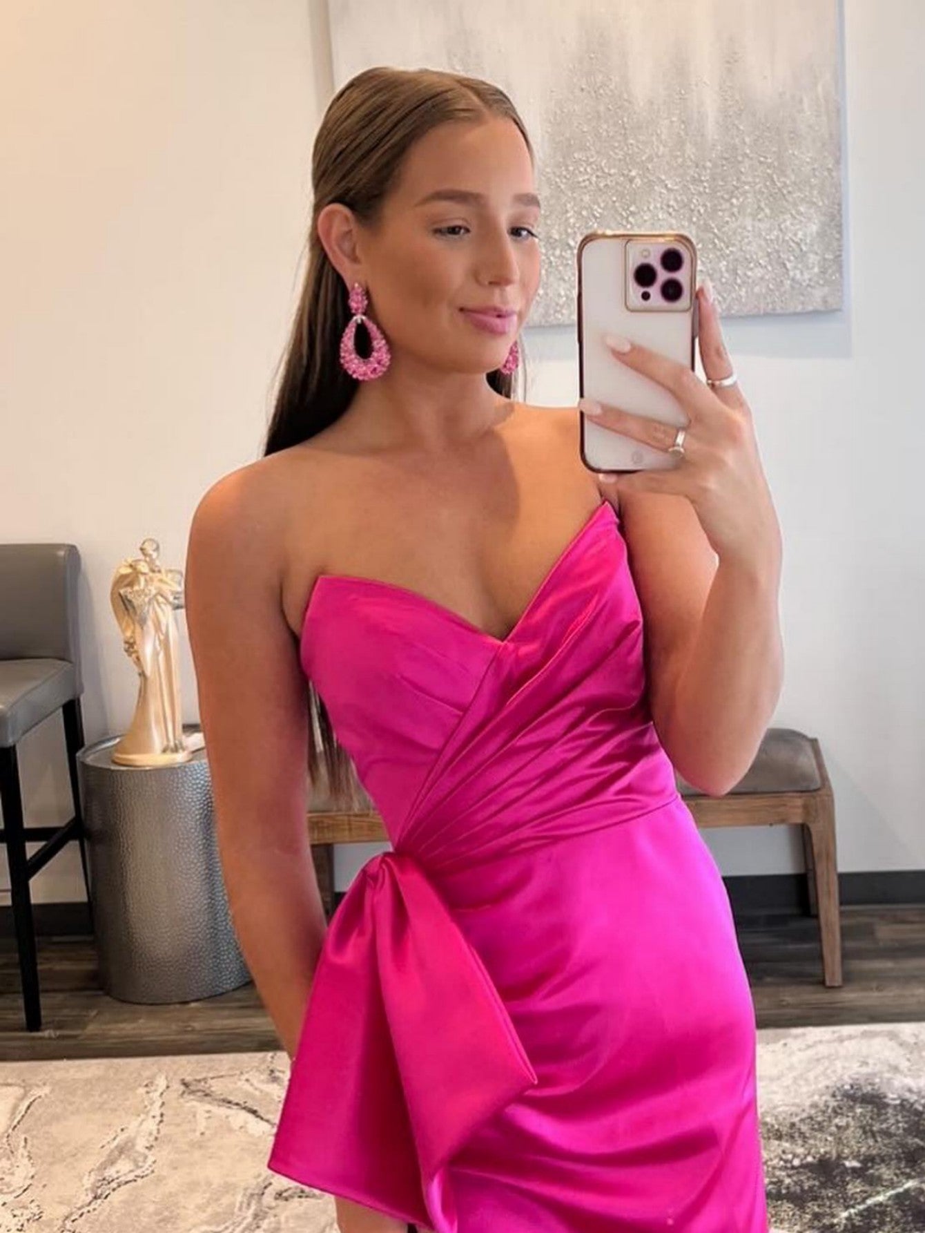 Bexley |Mermaid Strapless Long Satin Prom Dress with bow tie - Prom Dress - DYAVOR®