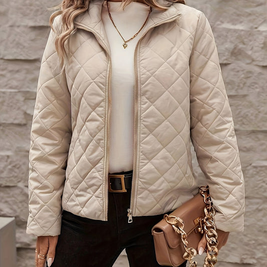 Sophie | Quilted solid color zipper jacket - 07/112024 1 - DYAVOR®
